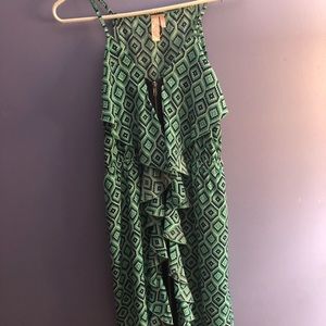 Summer dress with a front zip